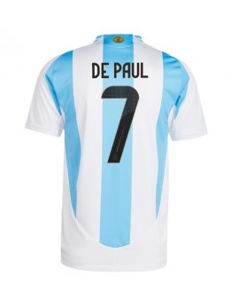 Billige Argentina Rodrigo De Paul #7 Hjemmedrakt Copa America 2024 Kortermet